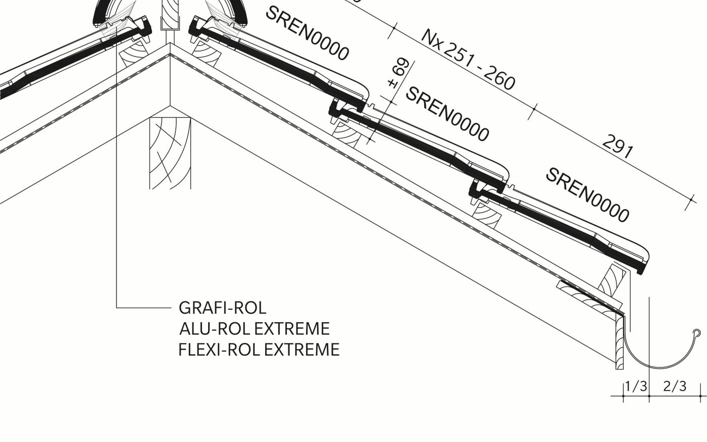 TERREAL Renaissance Evo : Section longitudinale_faîtière