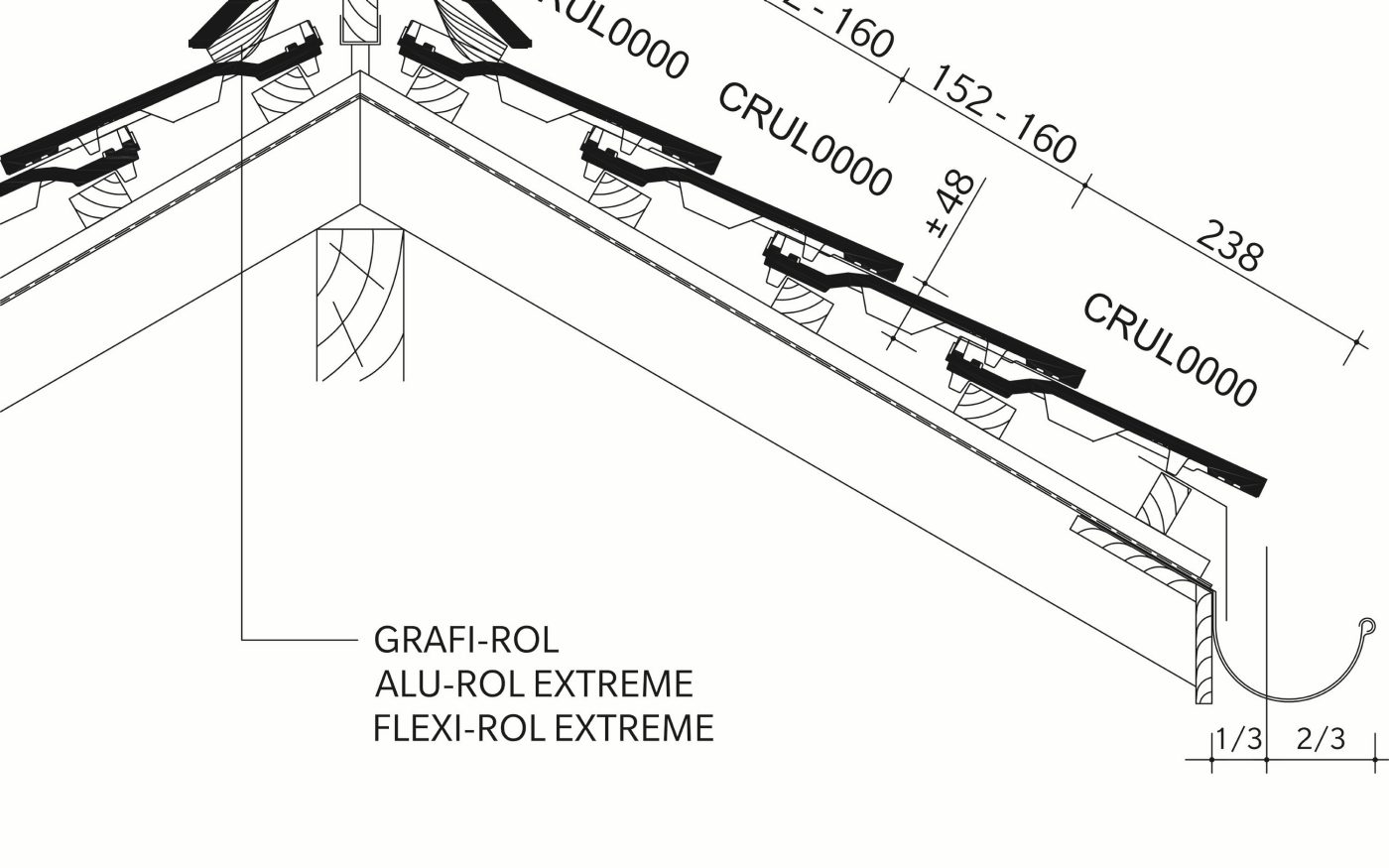 TERREAL Rully : Section longitudinale_faîtière