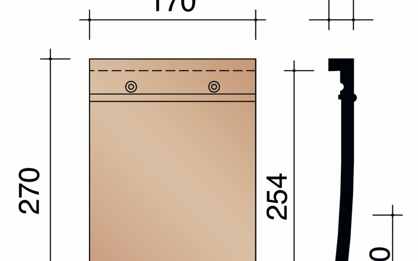 Tuile plate 301