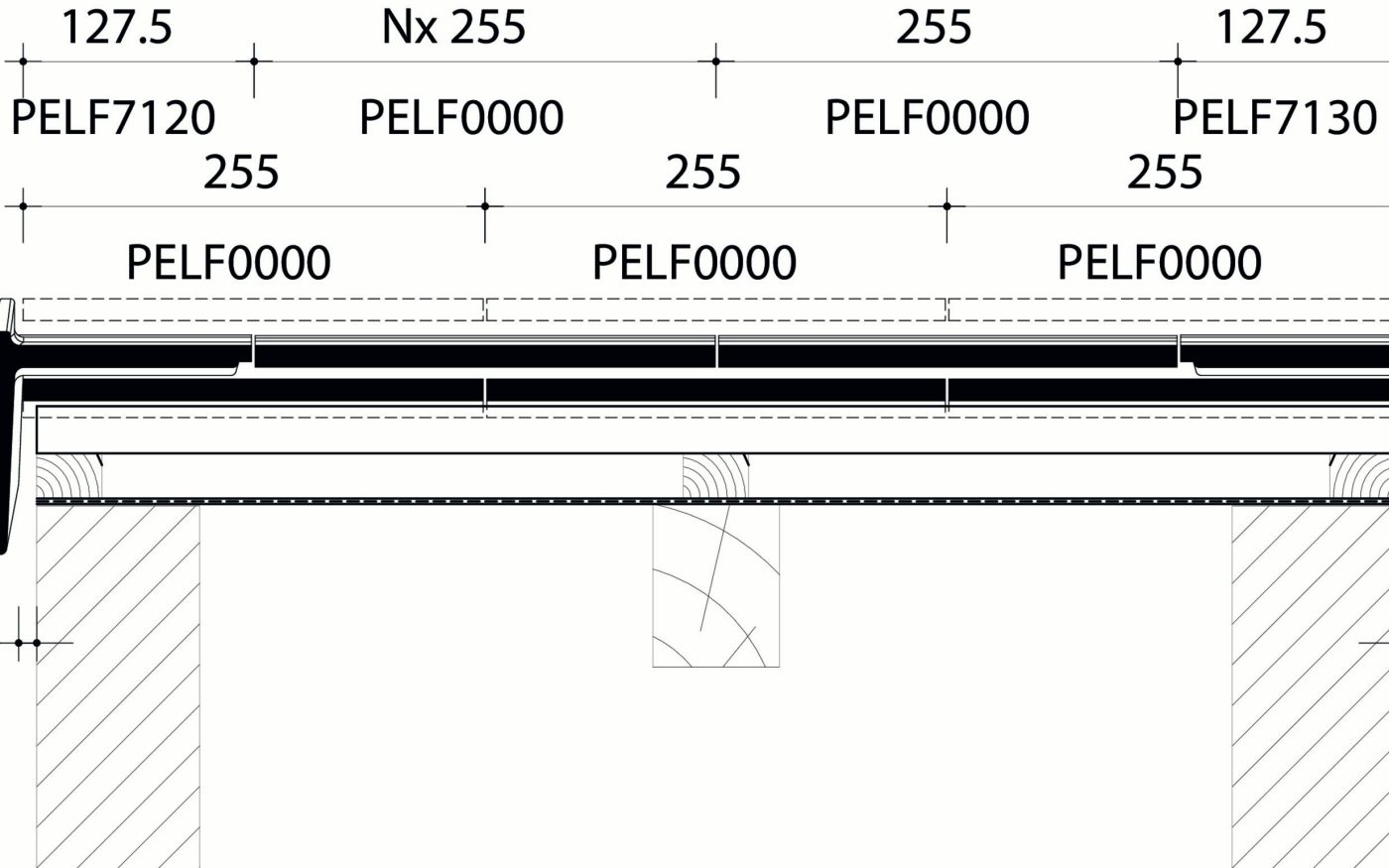 Elfino : plan de pose transversale au niveau des tuiles de rive
