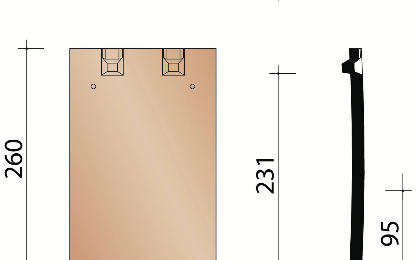 Pommard : tuile standard
