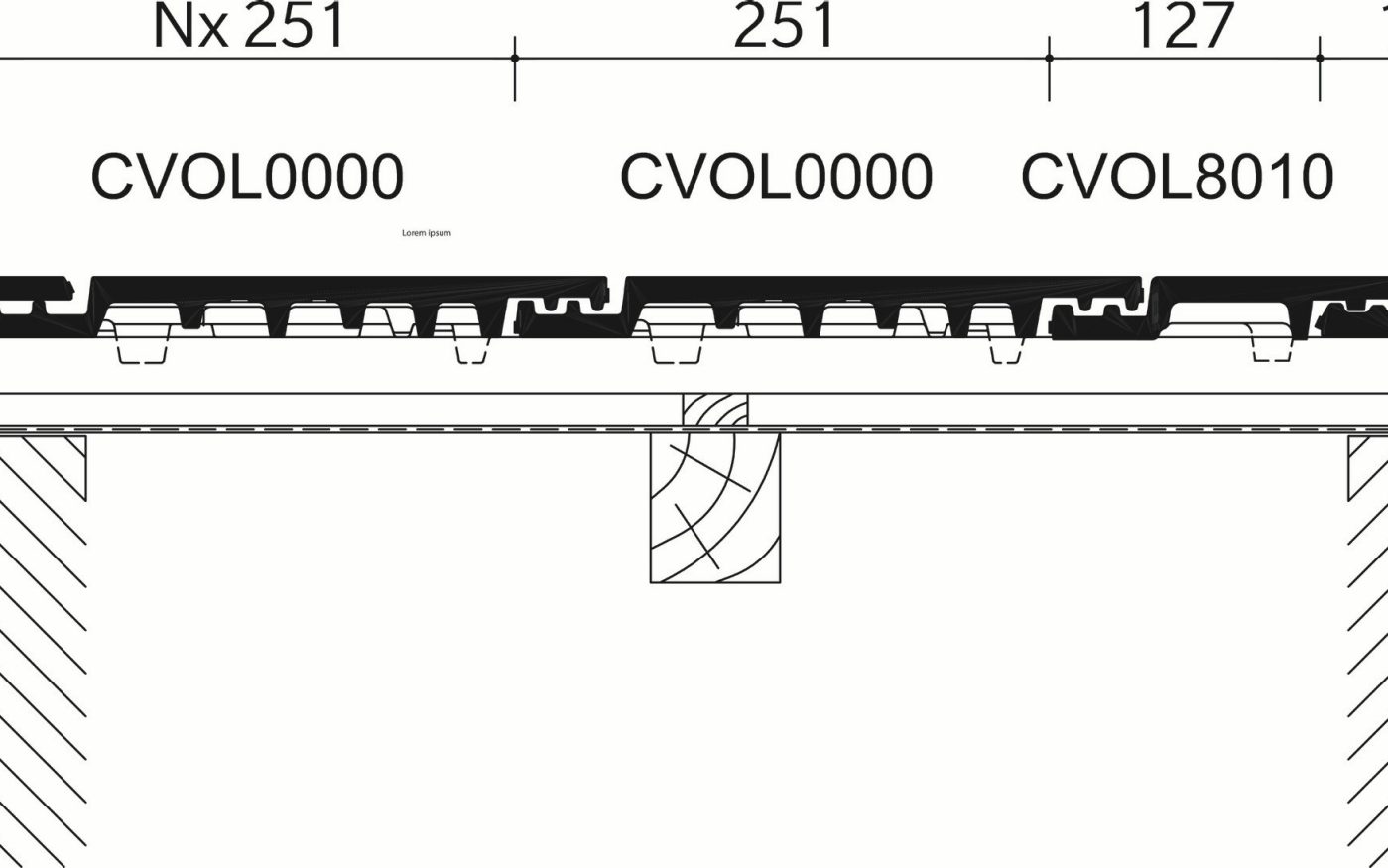 TERREAL Volnay : Section transversale_tuiles de rive