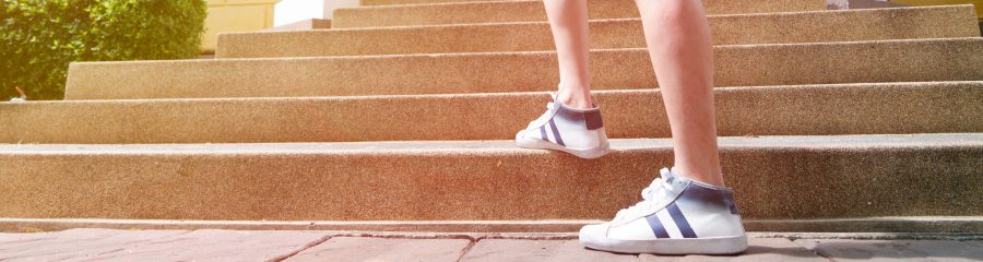 Stairs at the front door of a house