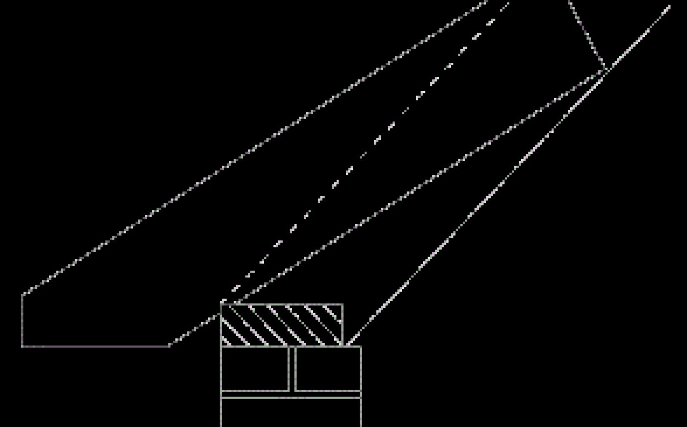 Dak zonder oversteek - knik in de kapconstructie