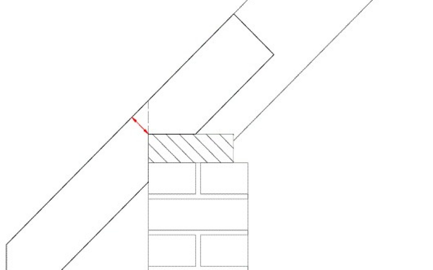 Dak zonder oversteek - verlengen van de dakspanten/kepers