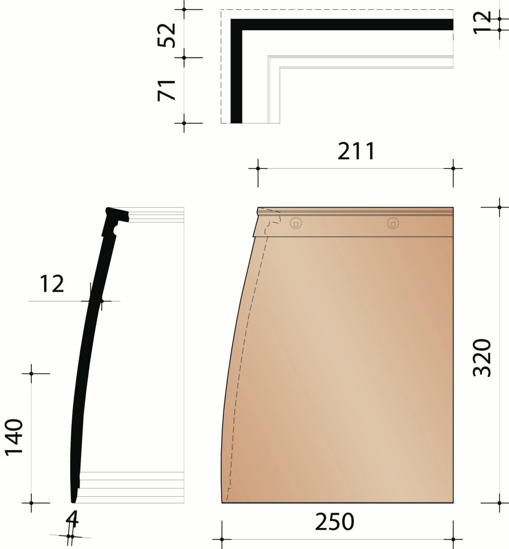 Elfino - pièce d'angle gauche bardage (collée)