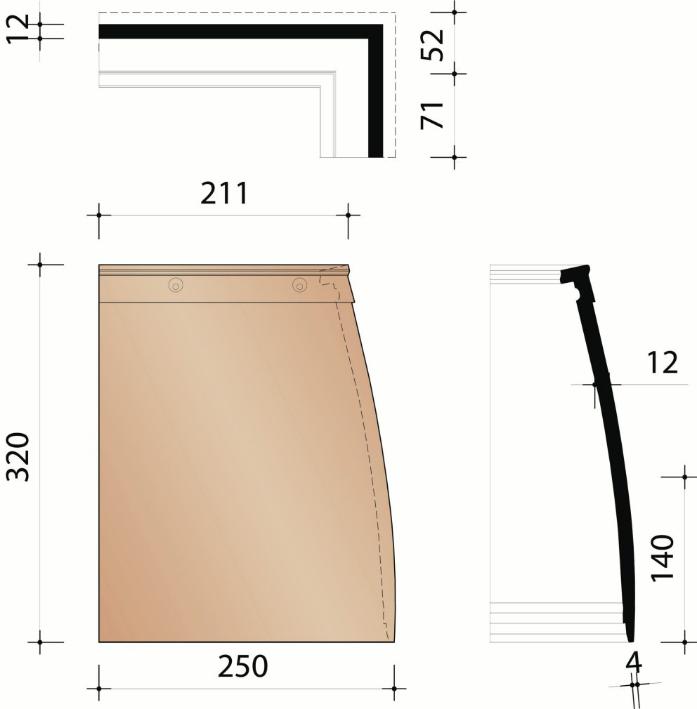 Elfino - pièce d'angle droite bardage (collée)