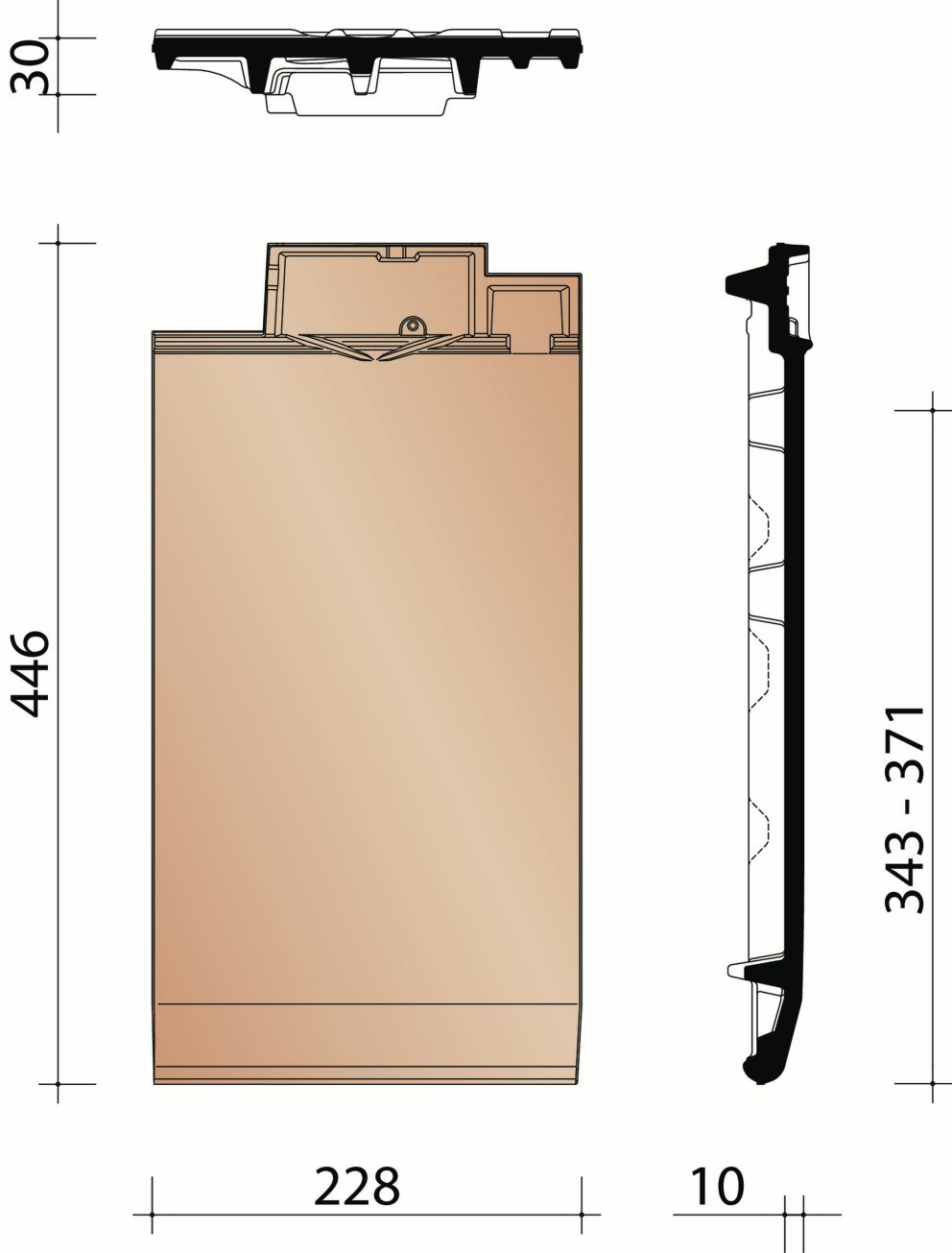 Bestektekst : pan zonder zijsluiting (2,7/lm)