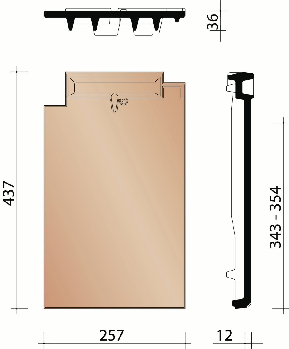 Domino: pan zonder zijsluiting (2,9/lm)