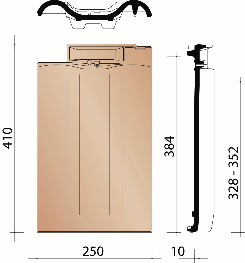 Harmonie: pan met dubbele wel (2,9/lm)