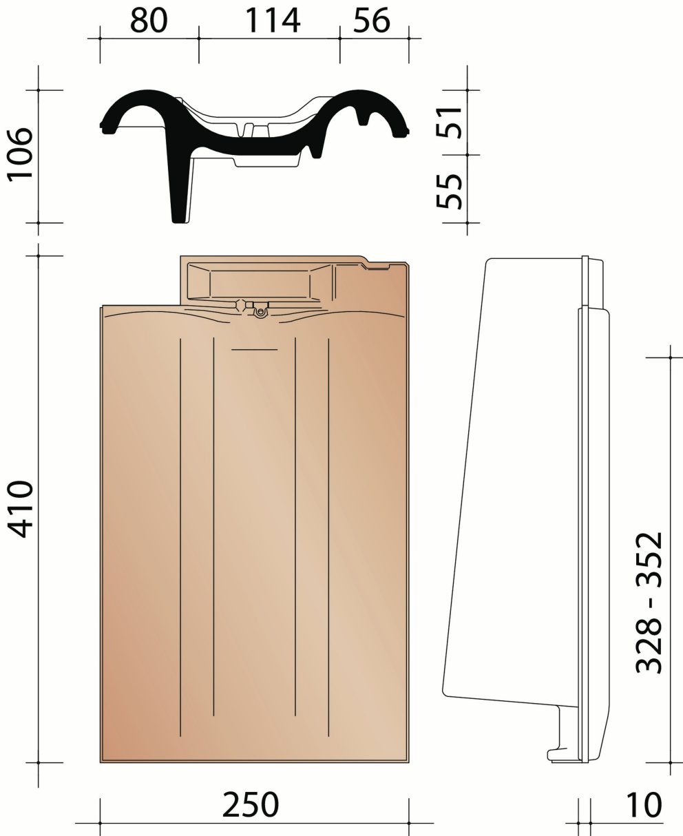 Harmonie: linker gevelpan Duits model (2,9/lm)