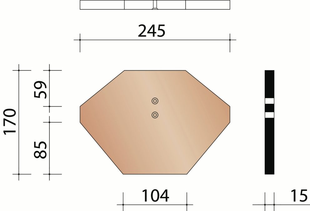 Domino : fronton pour faîtière angulaire