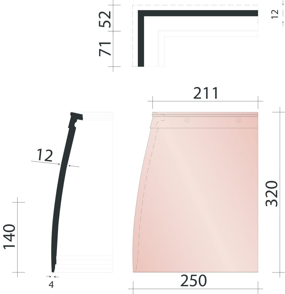 Elfino Grande : pièce d'angle gauche pour bardage (collée)