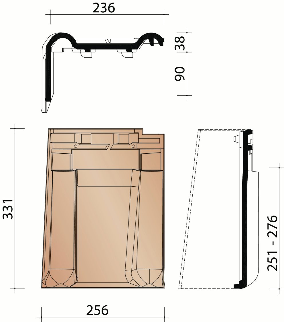 Côte Fleurie : Tuile de rive gauche (3,6/m.crt.)