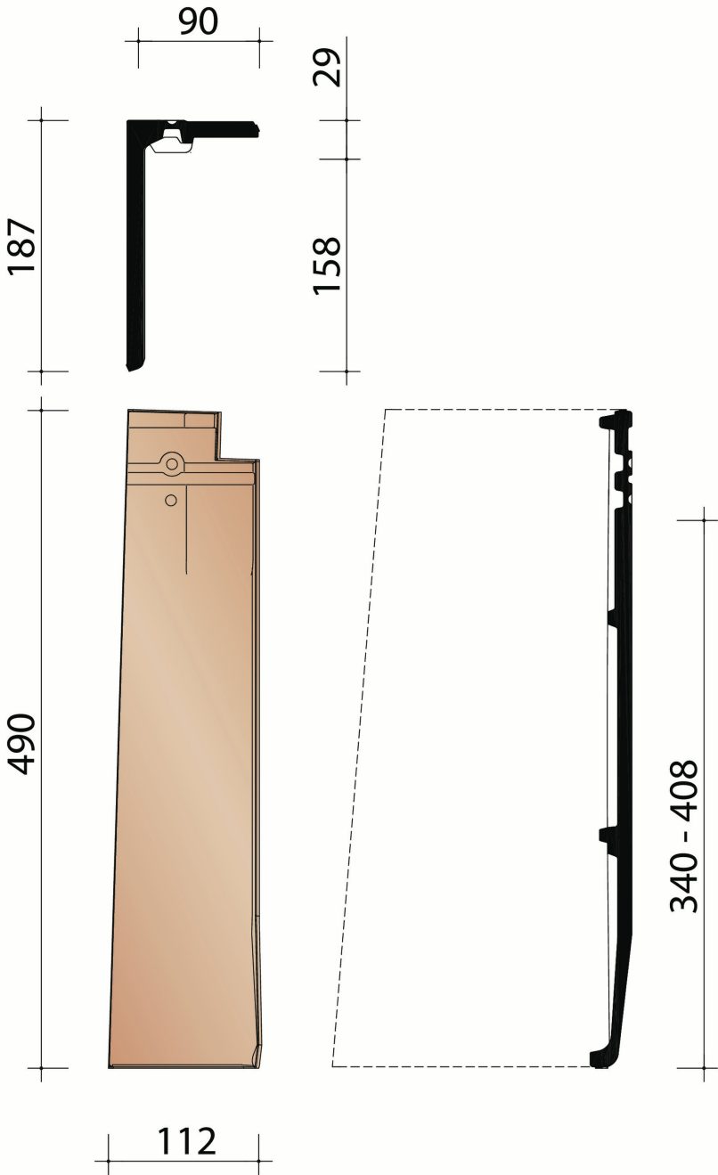 Volnay : Linker gevelpan (2,5/lm)