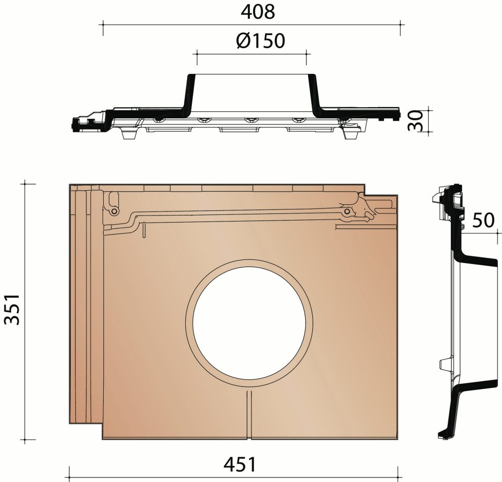 Giverny : Kokerpan dia 150 mm