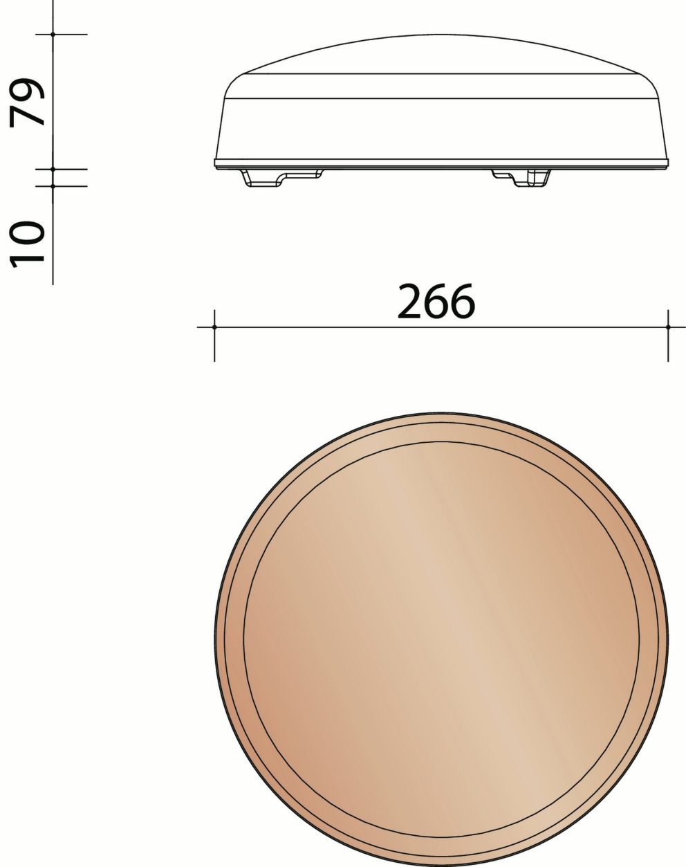 Pommard : Mitron pour tuile à douille dia 100 mm
