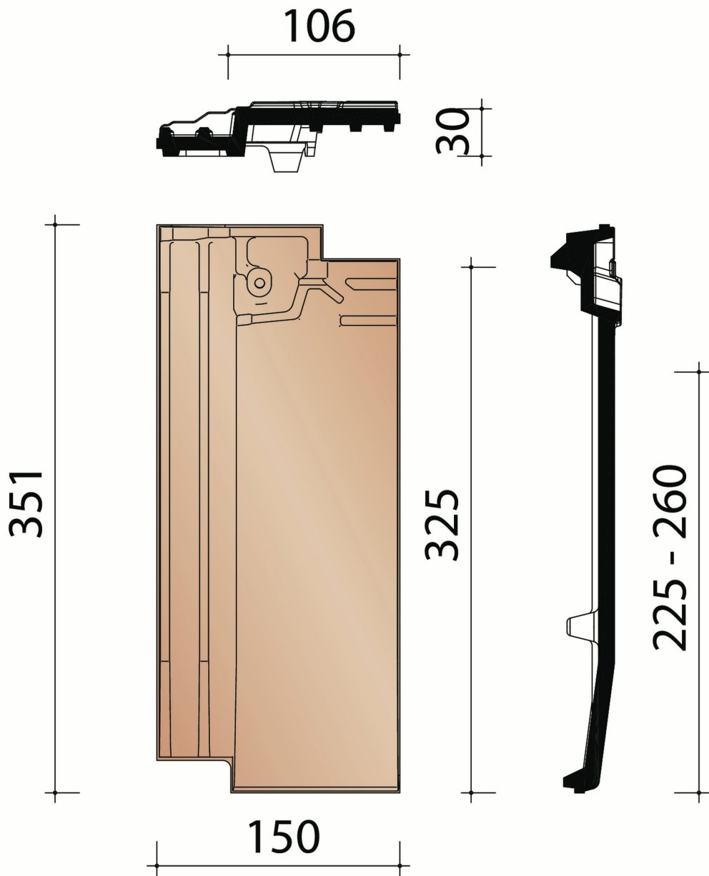 Giverny : Halve pan (1,95/lm)