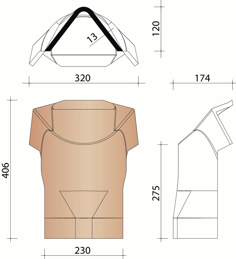 Eminence/Plate Origine : Raccord pour 1 faîtière angulaire et 2 arêtiers cornier angulaire 