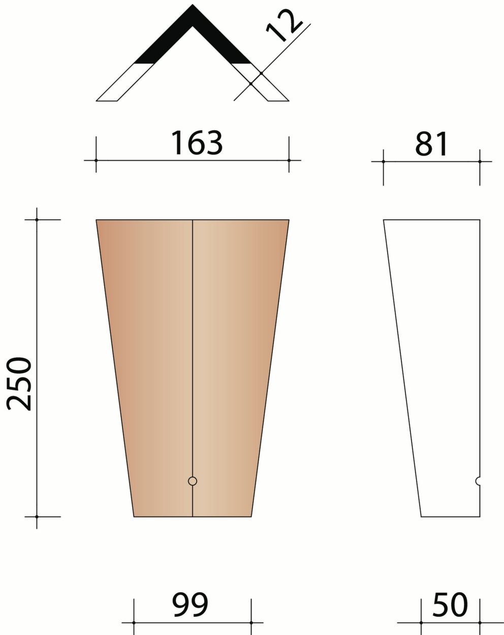 Eminence/Plate Origine : Kleine hoekige noordboom (10/lm) 