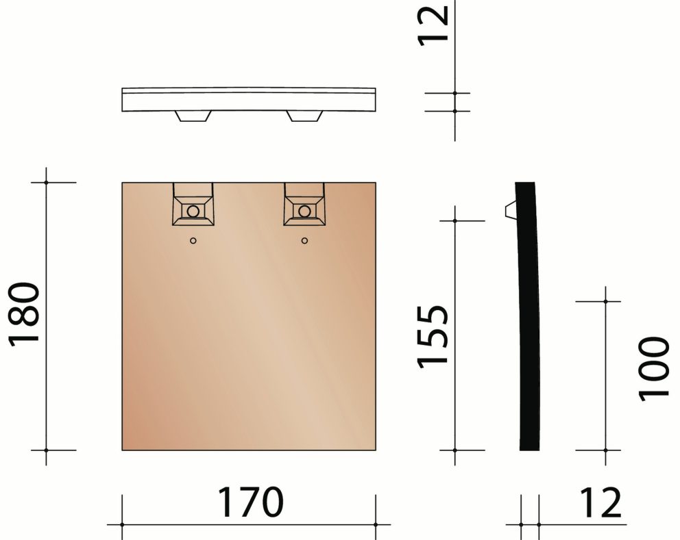 Eminence : Tuile raccourcie (5,9/m.crt.)