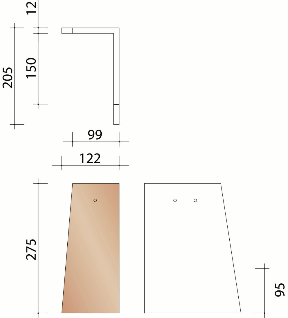 Plate Origine : Rechter gevelpan (5,3/lm)