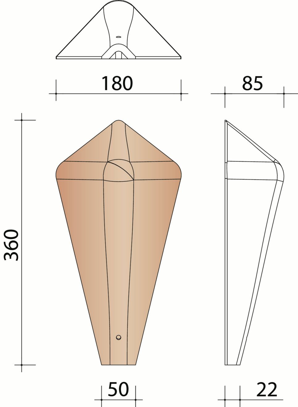 POMMARD RUSTIQUE : About d'arêtier cornier angulaire