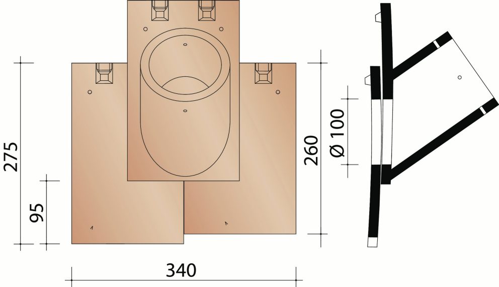 POMMARD : Kokerpan dia 100 mm (3 pannen)
