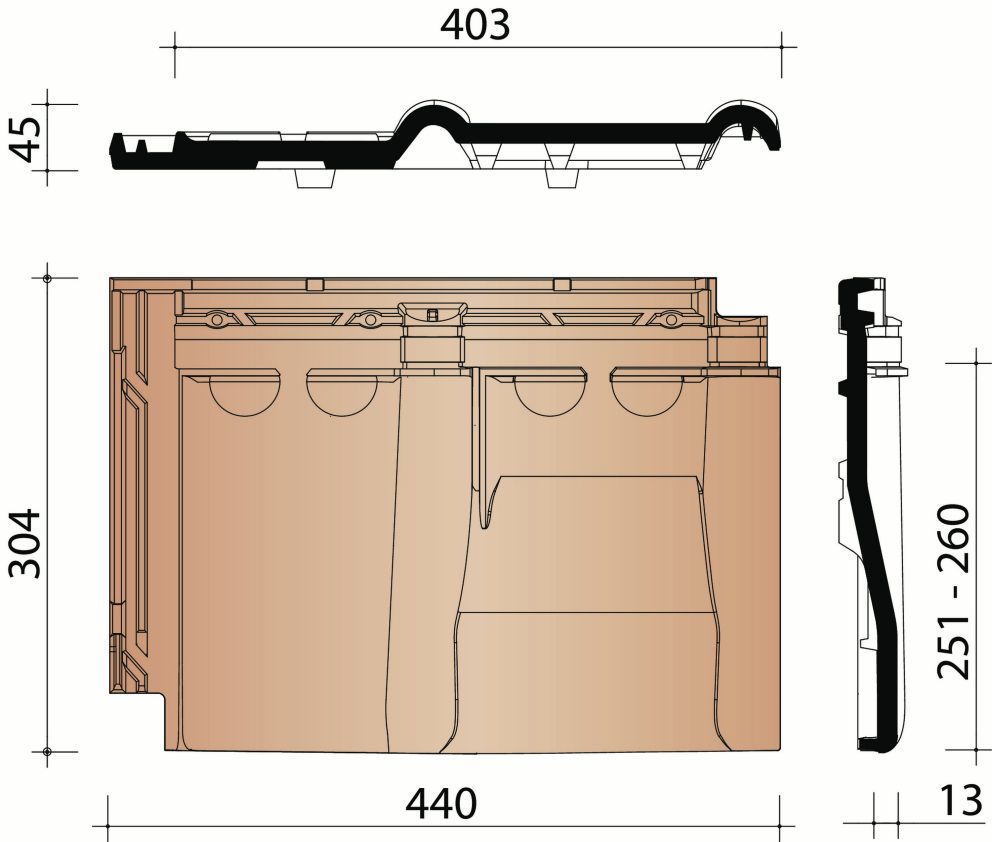 Renaissance Evo : Ventilatiepan met rooster in kunststof - 20 cm²