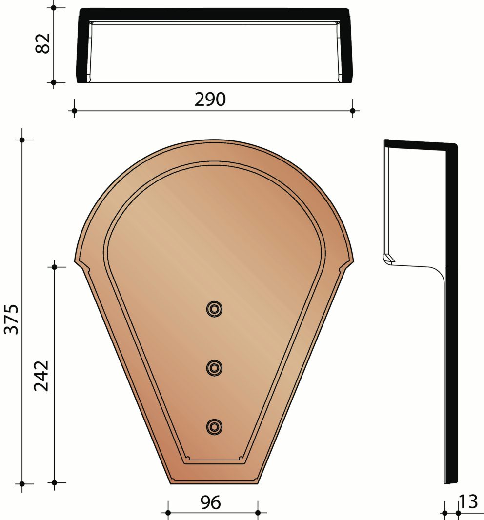 Renaissance Evo : Eindplaat voor halfronde geventileerde vorst