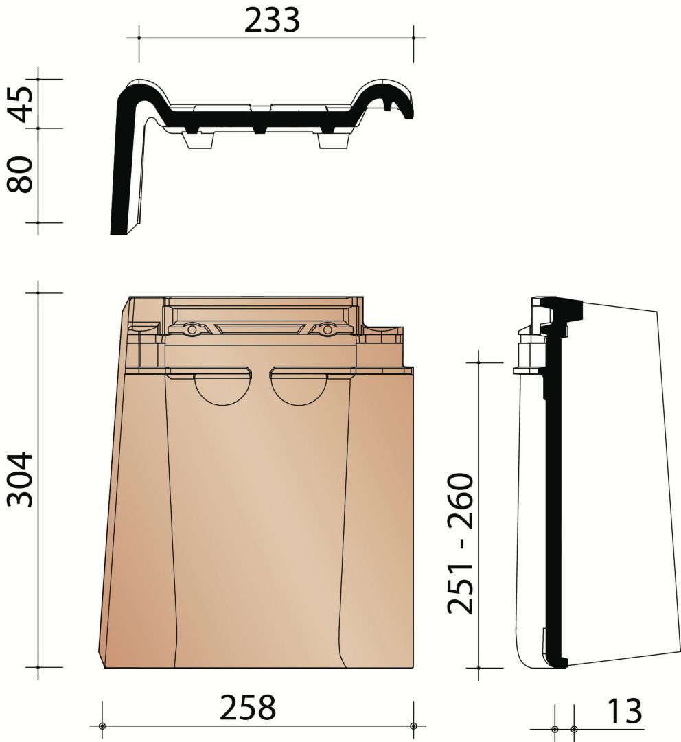 Renaissance Evo : Linker gevelpan (3,9/lm)