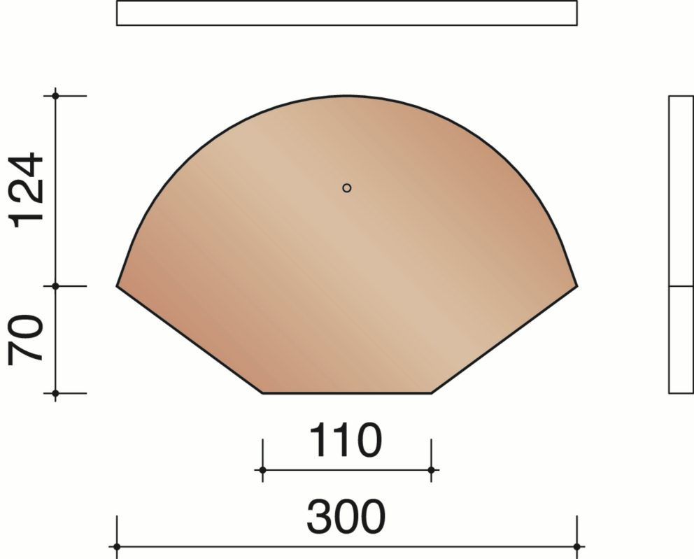 Vieille Tuile Pottelberg 451 - Fronton - 255 mm