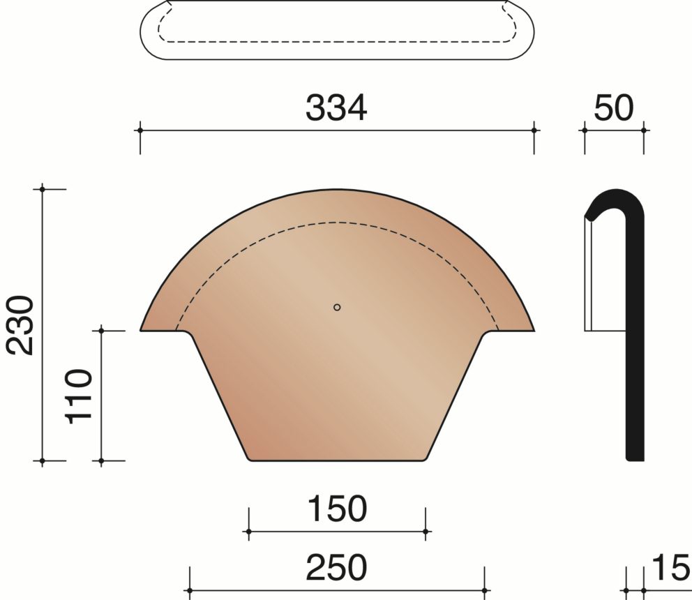 Pottelberg - Kopplaat - 230 mm