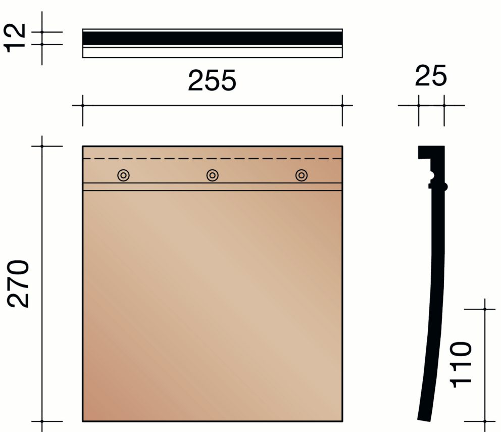 Tegelpan 301 - Anderhalve pan 