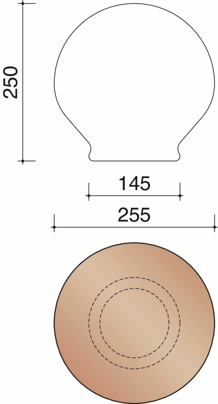 Pottelberg - Bol voor verbindingsstuk met bolaansluiting, in combinatie met 5640 en 5290