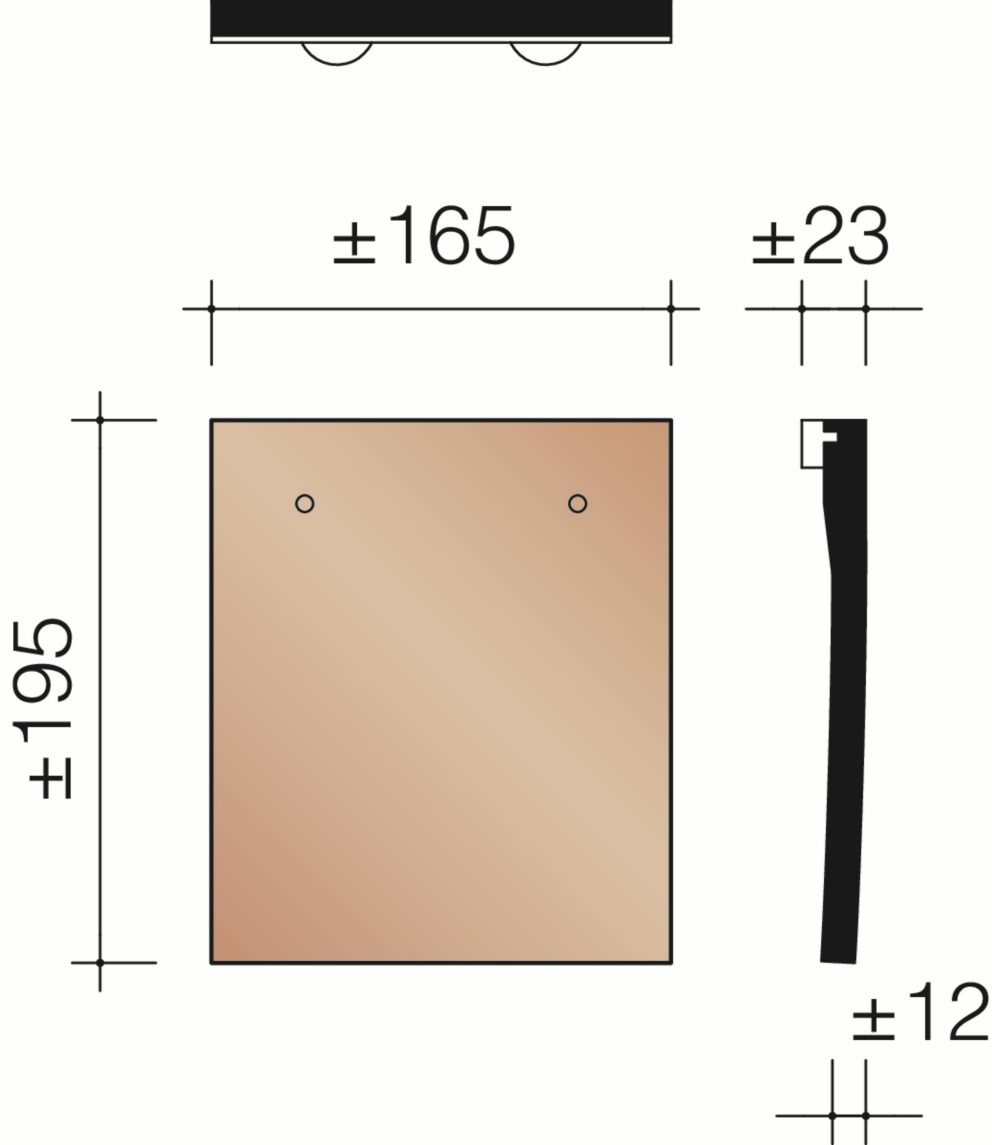 Keymer - Korte pan (6 per lm)