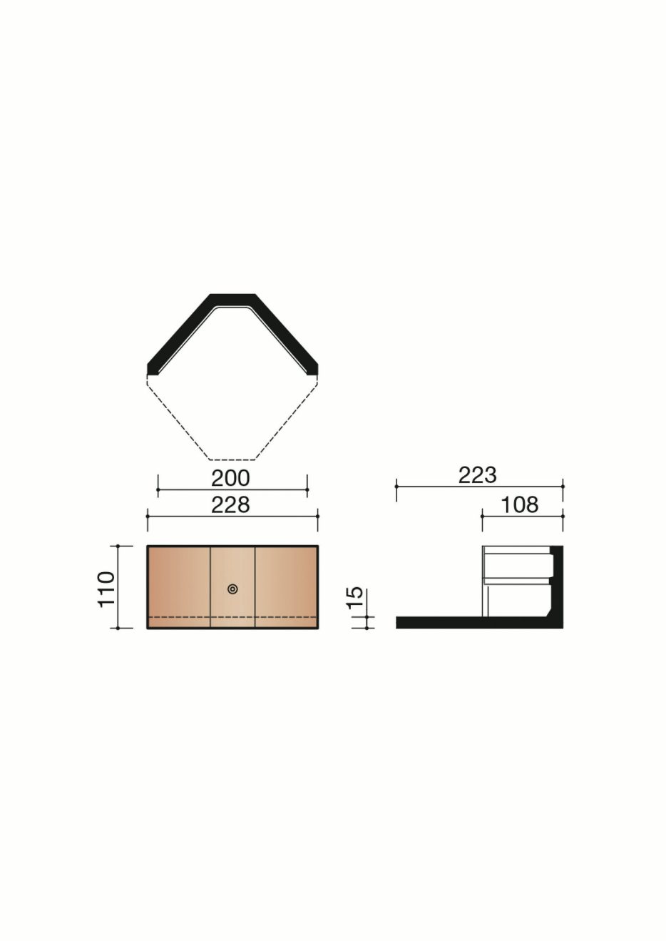 About de faîtière ventilée angulaire fin. M0002820. 