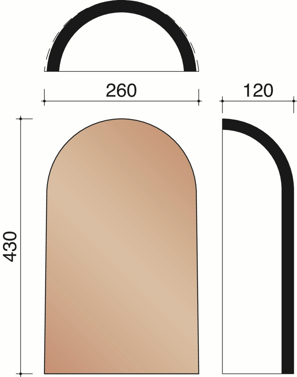 Tuile Plate Aléonard - About de faîtière demi-ronde