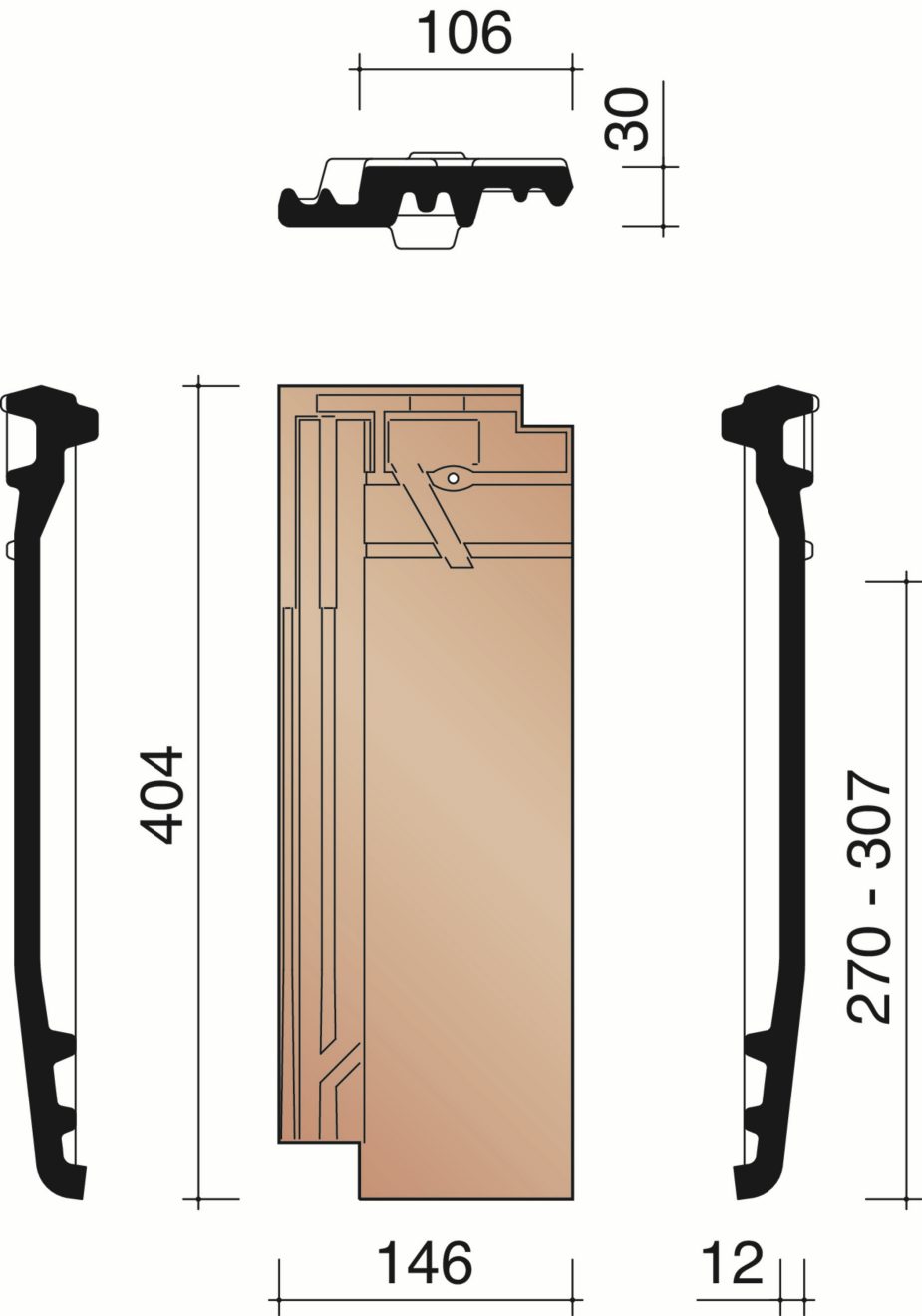 Datura - Halve pan (3,3 per lm)