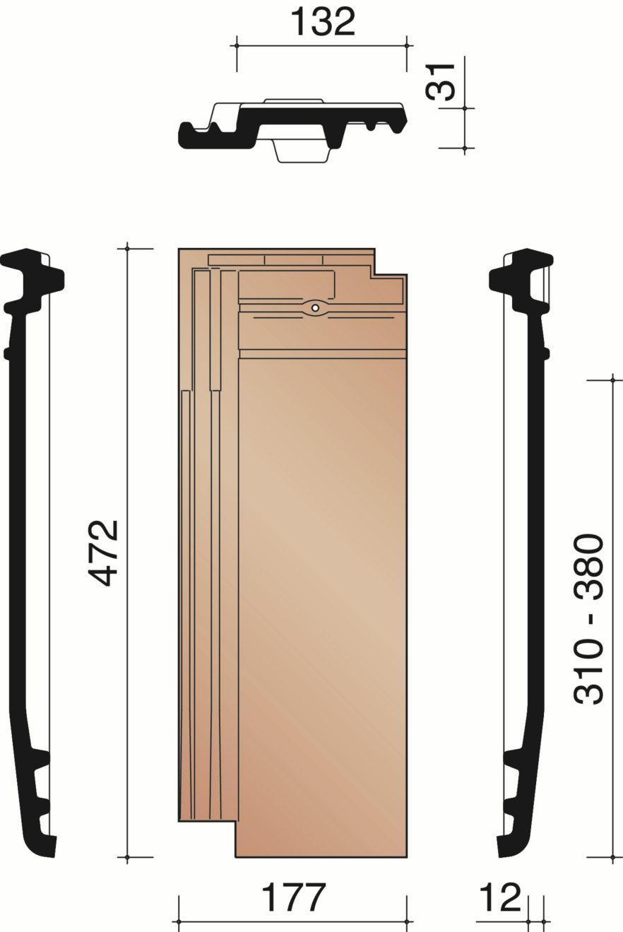 Actua 10 LT - Halve pan (1,3 per lm)