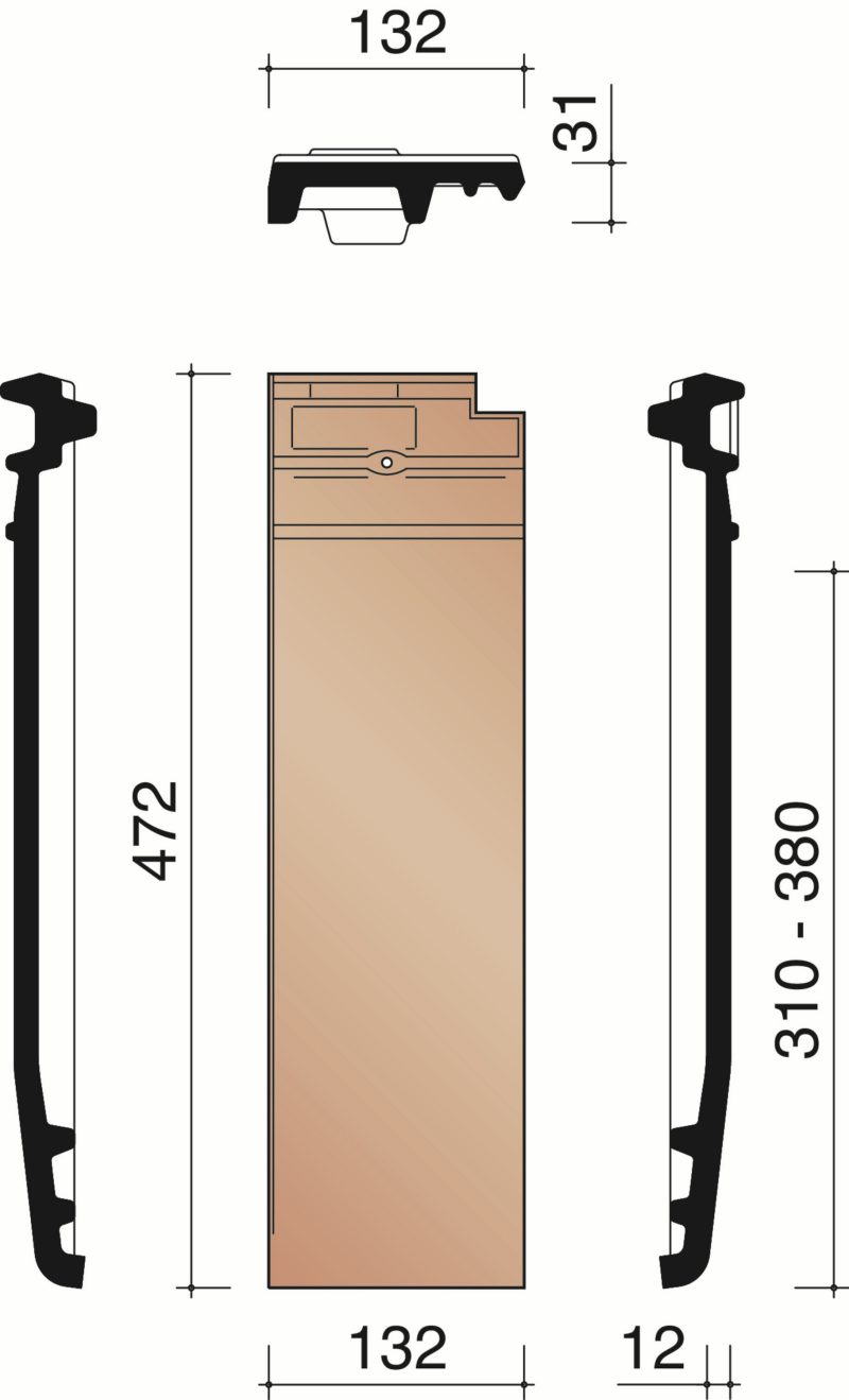 Actua 10 LT - Halve pan zonder zijsluiting (1,3 per lm)