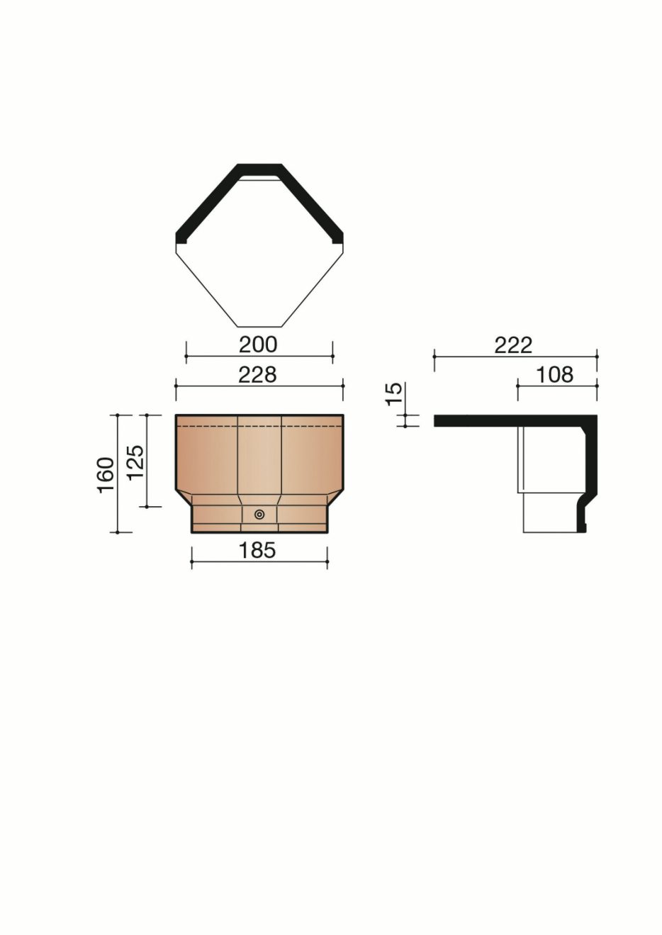 About de faîtière ventilée angulaire début. M0002810.