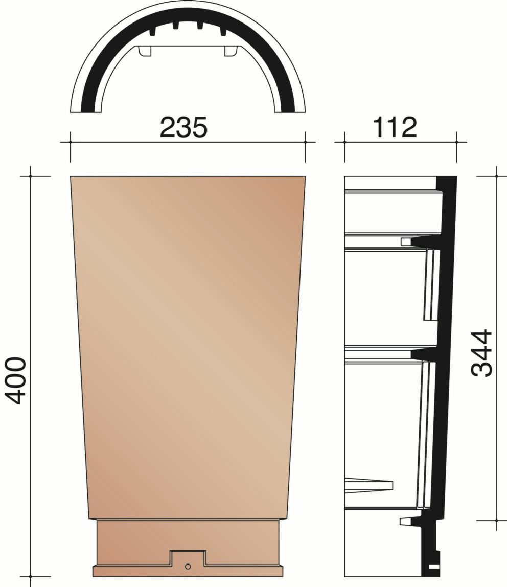 Tuile Plate Aspia - Faîtière conique (3 par m.crt.)