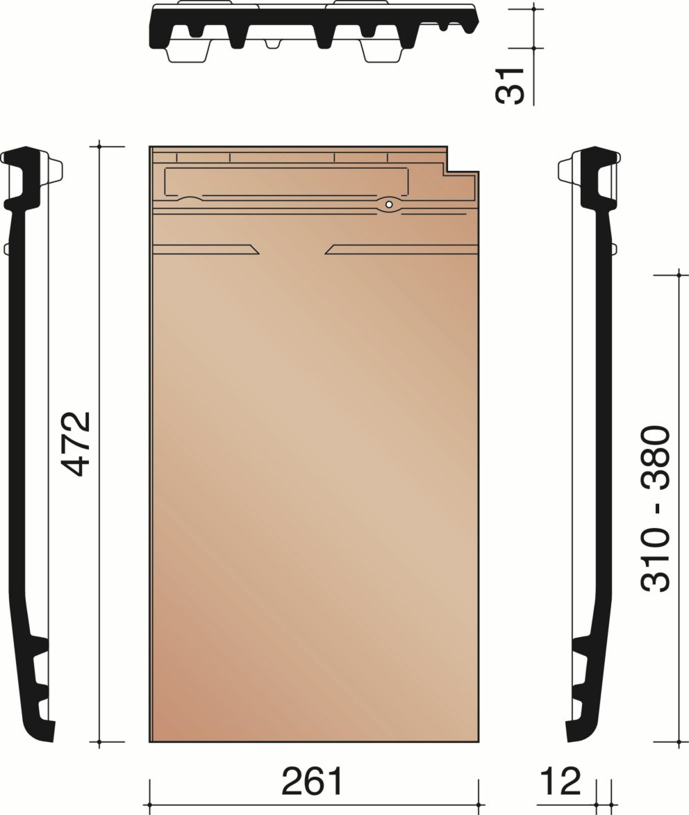 Actua 10 LT - Pan zonder zijsluiting (1,3 per lm)