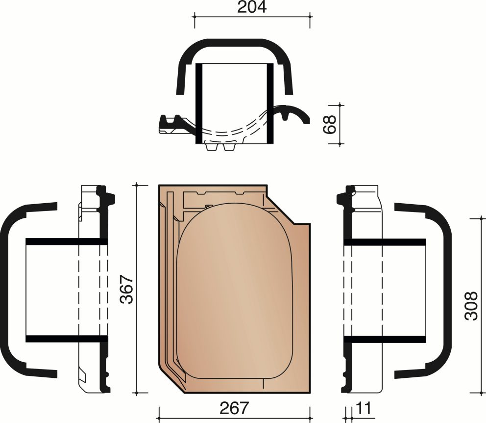 OVH Klassiek - kit kokerpan 125mm