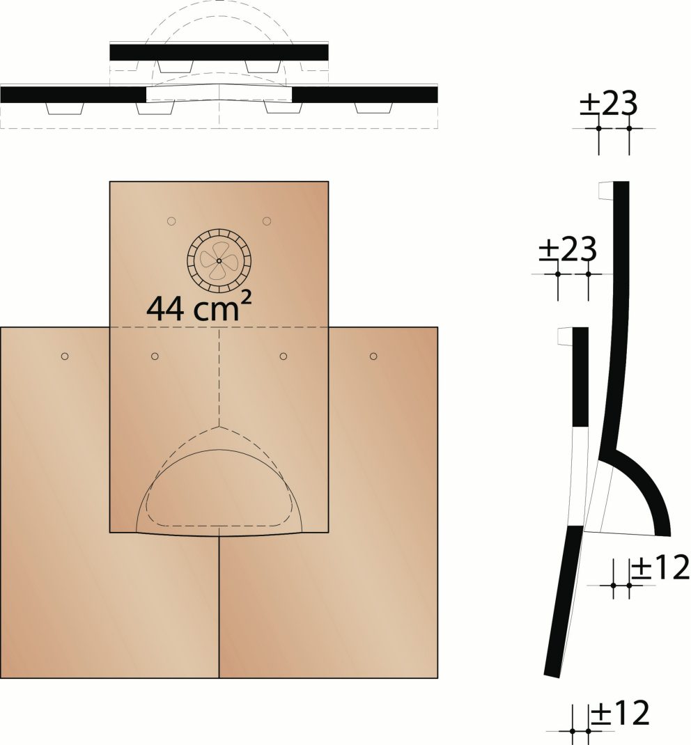 Keymer - Kit ventilatiepan - 44 cm²