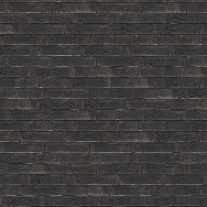 Packshot of a panel with Agora Grafietzwart facing bricks