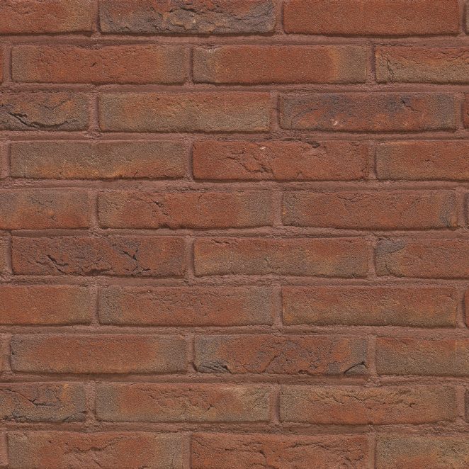 Packshot of a panel with Arces Ruby Rood facing bricks