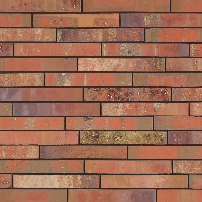 Packshot of a panel with Archipolis Volt Rood facing bricks