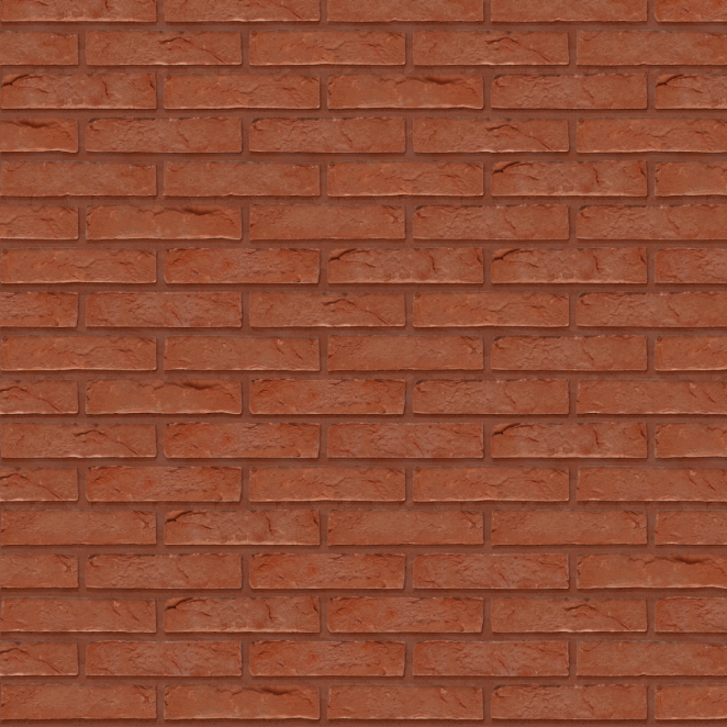 Packshot of a panel with Basia Spaans rood facing bricks